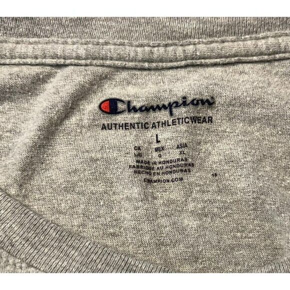 Champion Men’s Large Gray T Shirt Champion C Logo Graphic Authentic Athleticwear - Picture 3 of 4